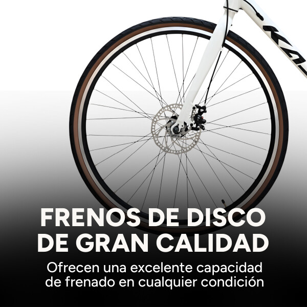 Bicicleta Kajla Ruta Rodado 26 Freno De Disco 21 Velocidades Blanco 1