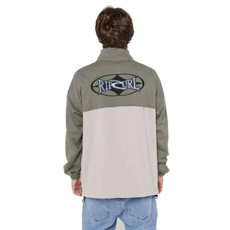 Buzo Rip Curl Heritage Oval 1/4 Zip Crew Verde