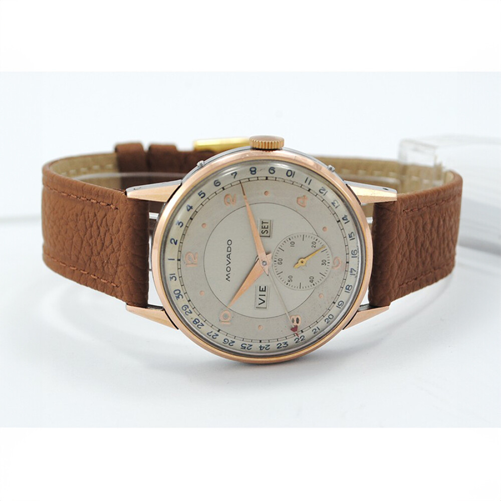 Movado Triple Calendario 14836 Calibre 470 Enchapado En Oro Y Acero Inoxidable 36 Mm Movado Triple Calendario 14836 Calibre 470 Enchapado En Oro Y Acero Inoxidable 36 Mm