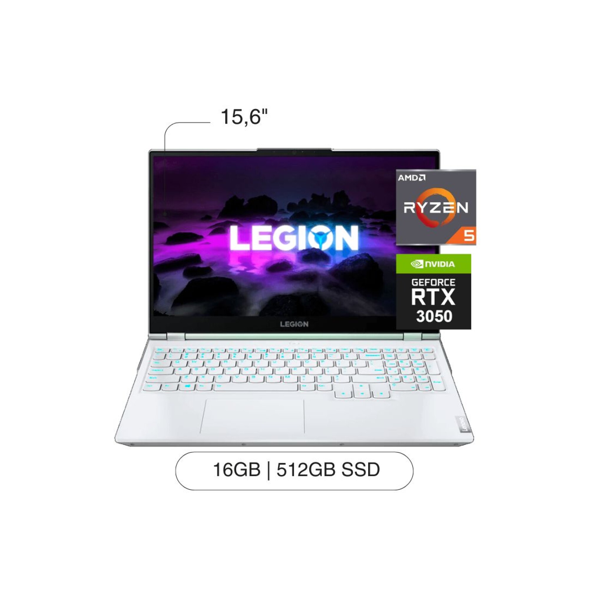 Notebook LENOVO Legion FHD 512GB 16GB RAM R5-5600H