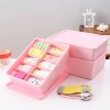 Organizador caja con divisiones rosa ropa Interior Organizador caja con divisiones rosa ropa Interior
