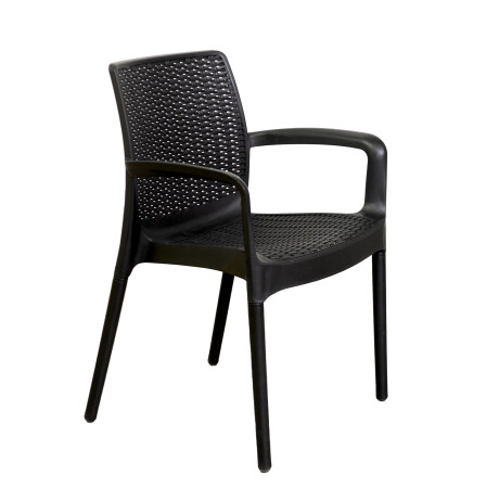 JUEGO DE COMEDOR EXTERIOR POLIPROPILENO NEGRO CALI