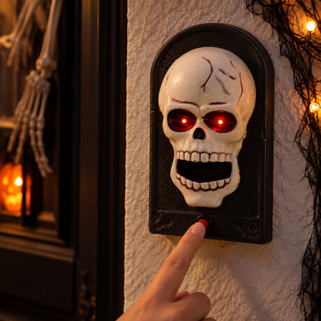 Timbre para puerta con luces y sonido Blanco