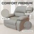 Sofá Sillón Poltrona Reclinable Masajeador Electrico Cuerina Color Gris Cuerina