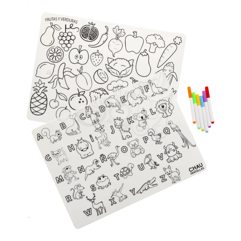 Individuales Lavables Frutas y Verduras Chau Pantallas Individuales Lavables Frutas y Verduras Chau Pantallas