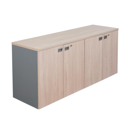 ARMARIO BAJO MADERA GRIS WORK 4 PUERTAS