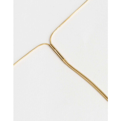 Collar Largo De Metal Dorado