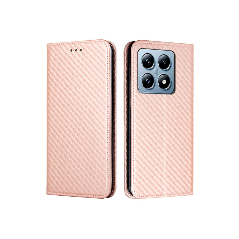 Flip cover para Xiaomi 14T texturado color rosa Flip Cover Para Xiaomi 14t Texturado Color Rosa
