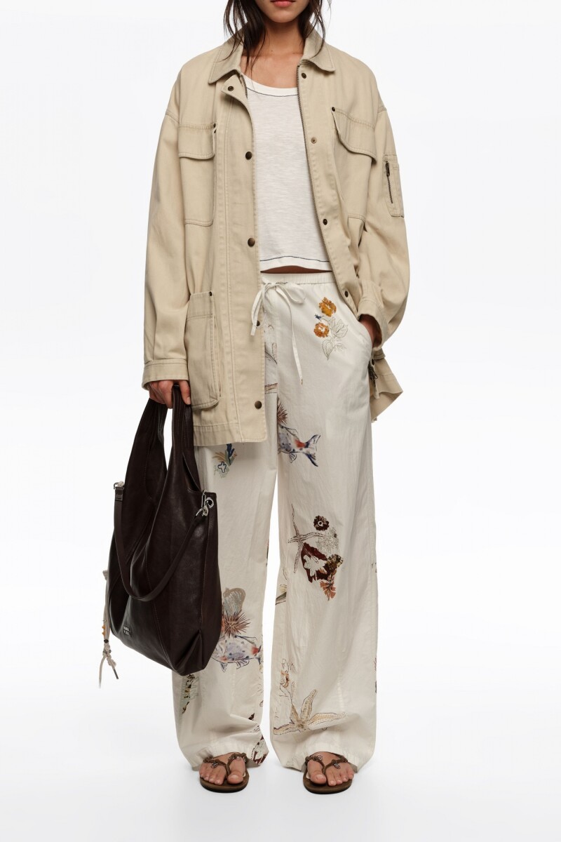 PANTALÓN RECTO Blanco