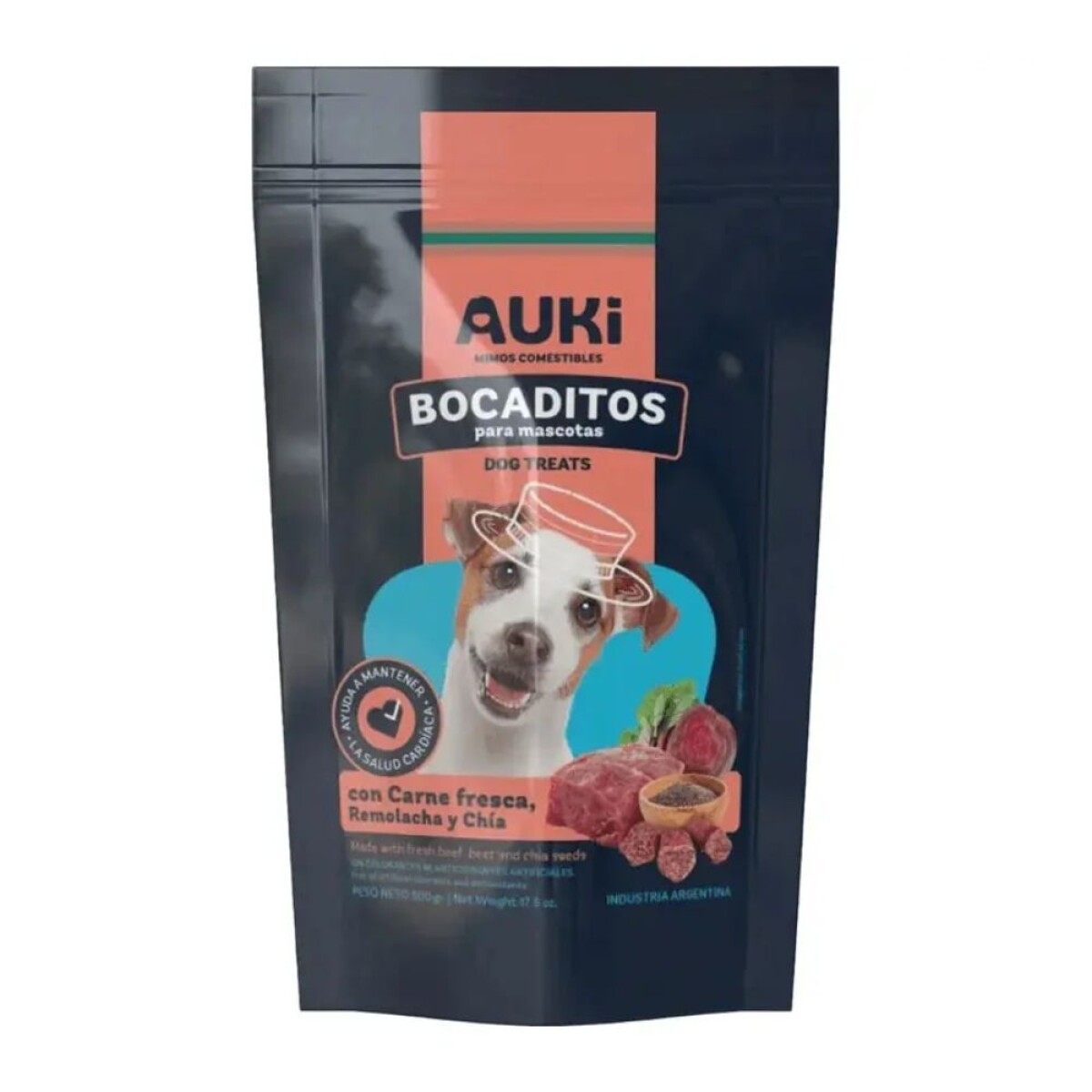 Bocaditos Auki Carne, Remolacha Y Chía 500 Gr 