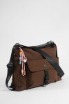 Mochila hobo con llavero marrón