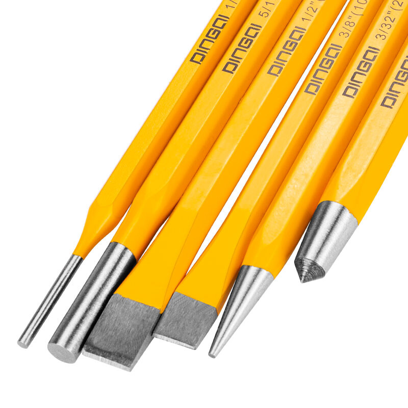 DINGQI JUEGO 6 CINCELES Y PUNZONES CROMO VANADIO Dingqi Juego 6 Cinceles Y Punzones Cromo Vanadio