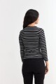 Remera m/l cuello a la base NEGRO Y BLANCO
