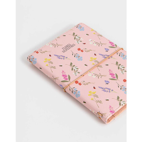 Set De Dos Cuadernos Con Cover De Pu Estampada Rosa Claro