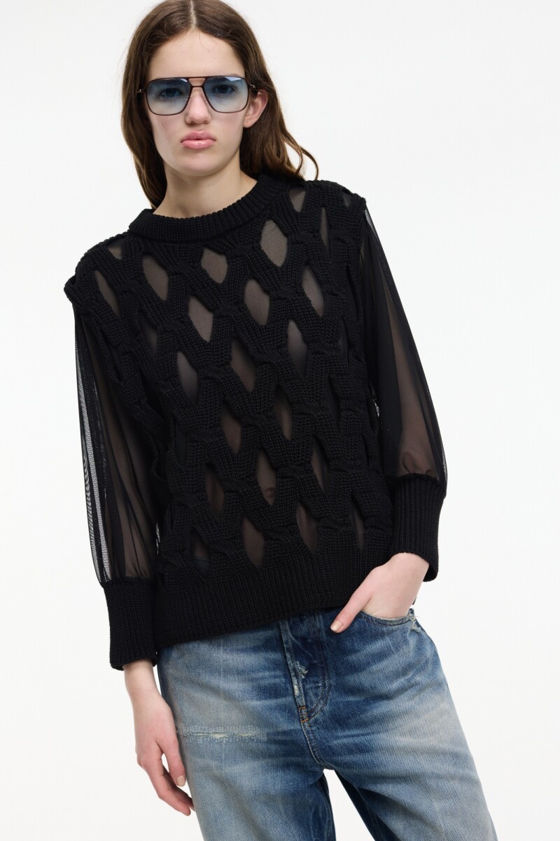 BLUSA TRICOT Negro