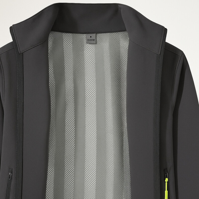 Campera Rompeviento e Impermeable Elastizada Unisex Gris Oscuro