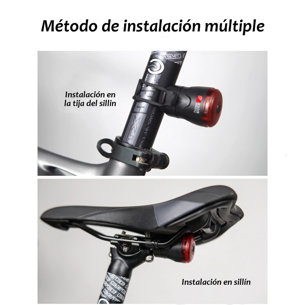 Thinkrider Luz Led Trasera Inteligente para Bicicleta con Sensor de Freno. Resistente al Agua IPX6. - 001 