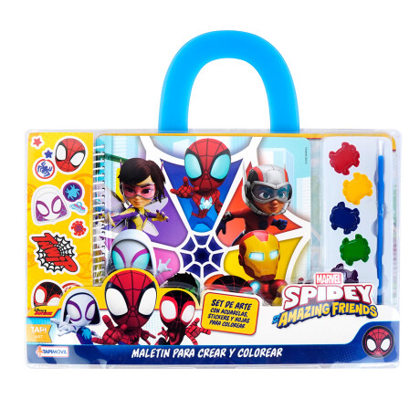 Set de arte Spidey para pintar con acuarelas y stickers Set de arte Spidey para pintar con acuarelas y stickers