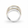 Anillo Tiras - Plata y Oro - Sin Piedra AN5429 sinpiedra