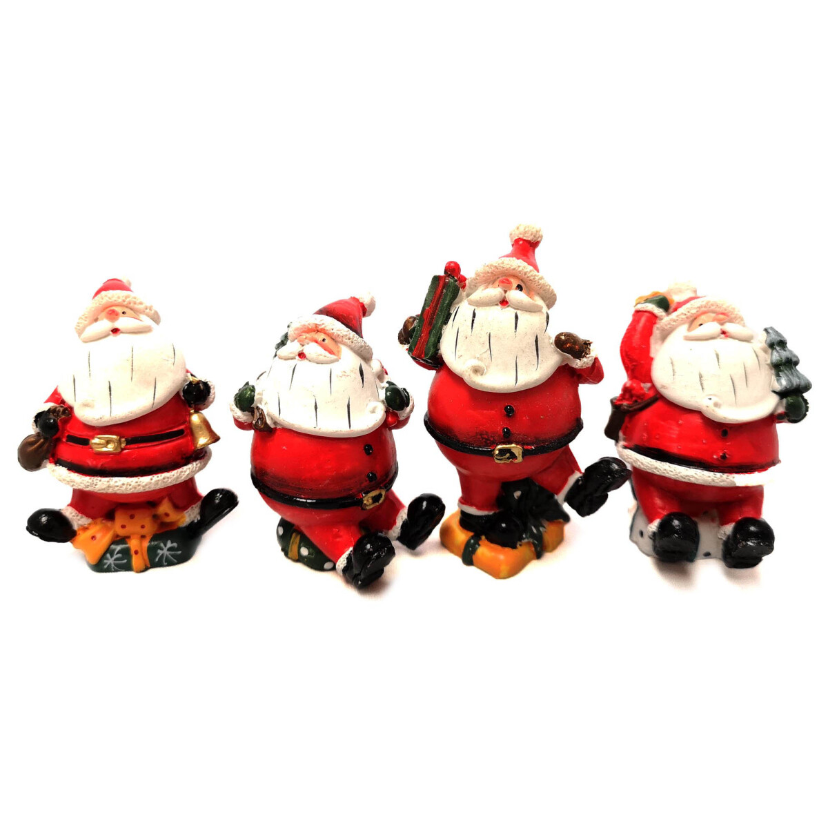 Set x4 Figuras de Papá Noel - Navidad 