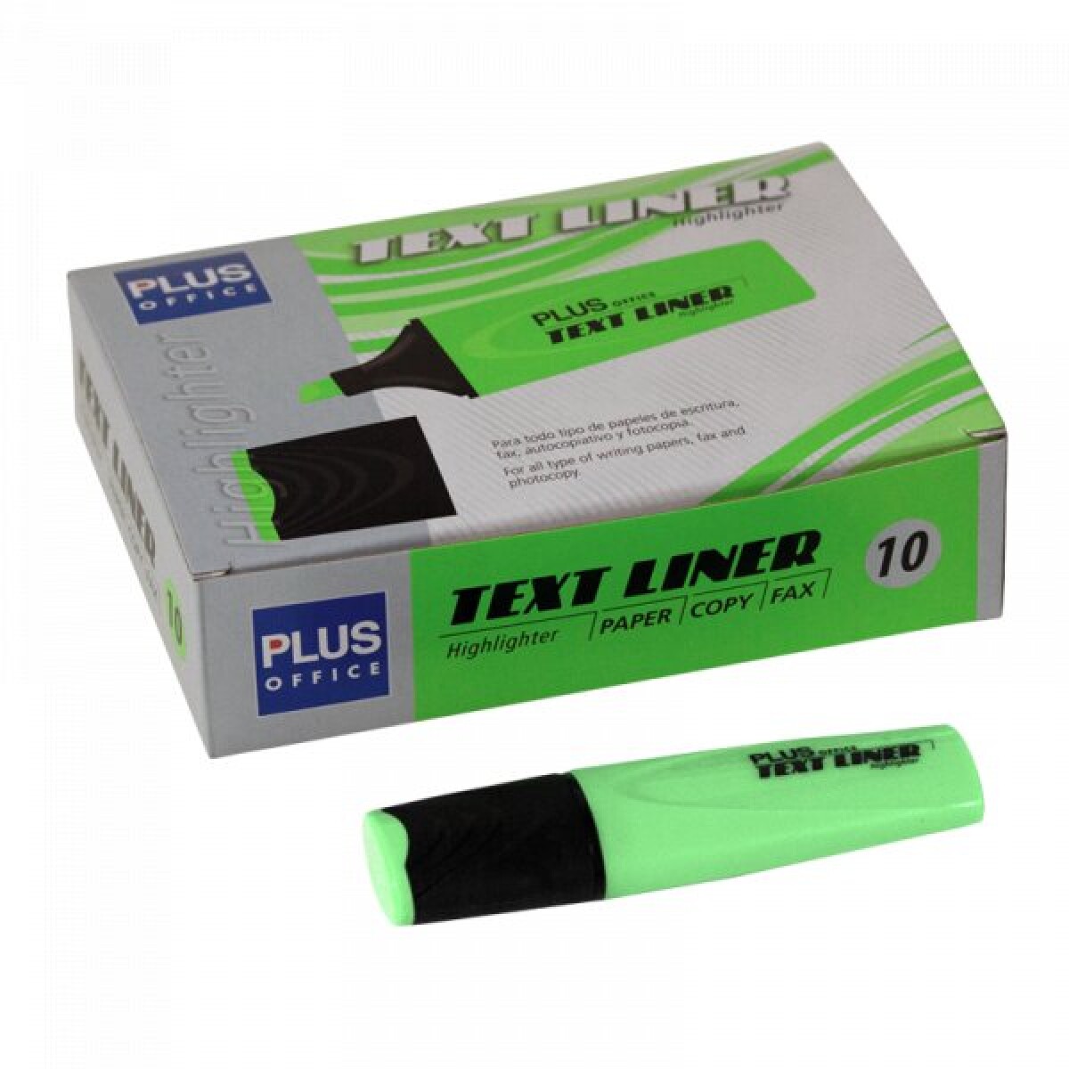 Resaltador Textliner Plus Office x10 - Verde 