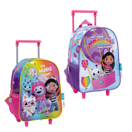 Mochila Escolar Gabby Dollhouse Infantil Con Carro 2