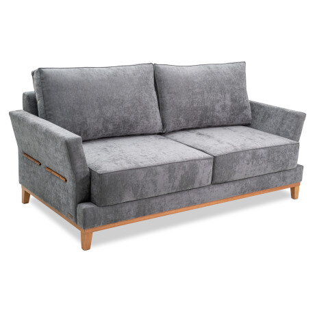 Sofá Amadeus - Tela Microfibra - 3 cuerpos 2222 (Grafito)