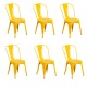 Pack 6 Sillas Tolix Lumax Varios Colores Living Comedor Amarillo