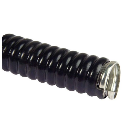 Caño hierro flexible c/funda PVC negro Ø1/2" ext. CO6312