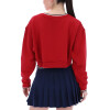 Buzo Crop Mujer Fila Pullover Rojo