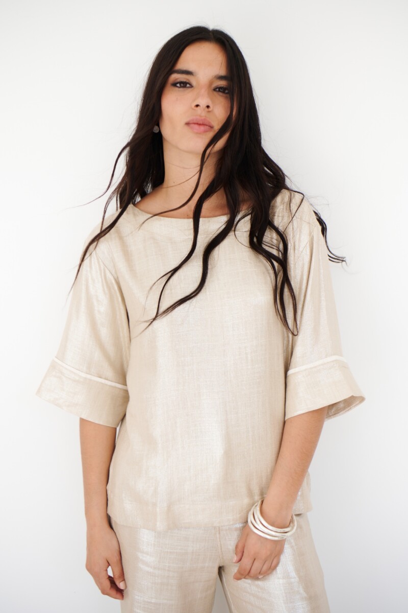 BLUSA LINO GLOW BEIGE