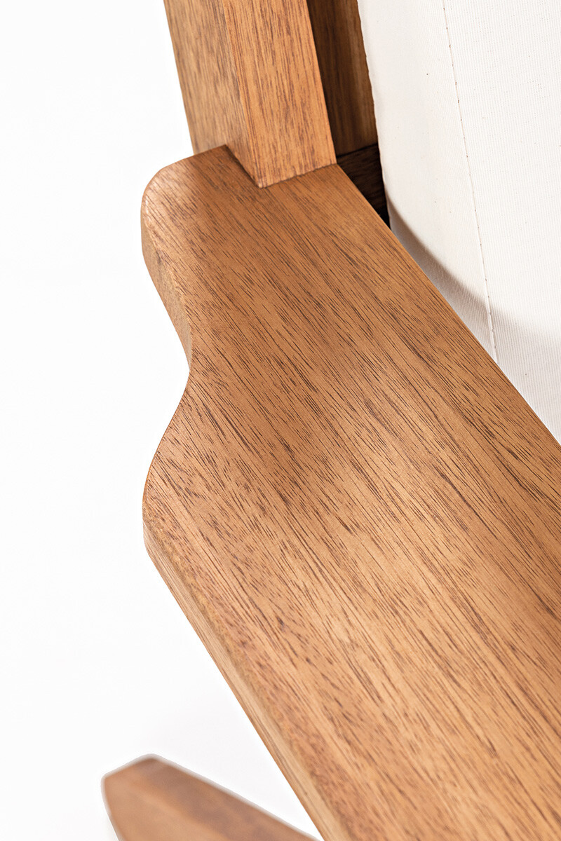 LOTUS POLTRONA POLTRONA LOTUS ACQUABLOCK CRUDO 93x87x86CM JATOBA