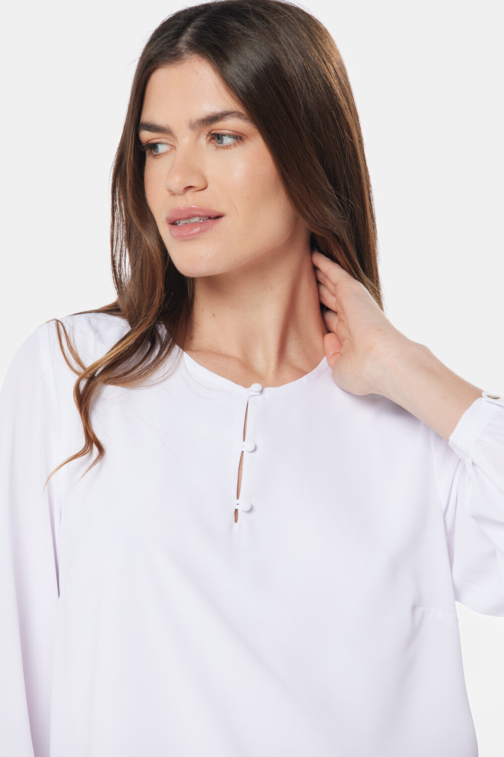 BLUSA MANGA LARGA Blanco