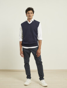 470885 CHALECO HARRINGTON LABEL Azul Oscuro