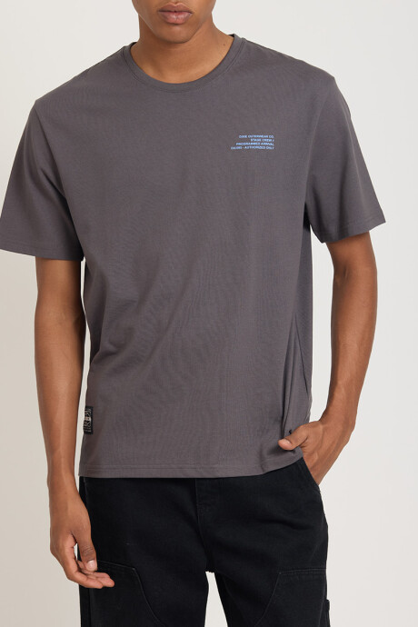 T-SHIRT M/C CROUD DIXIE Gris Oscuro