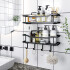 Estante Organizador Baño Ducha Set X2 Adhesivo Con Ganchos Imback Color Negro Estante Organizador Baño Ducha Set X2 Adhesivo Con Ganchos Imback Color Negro