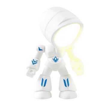 Lampara Portatil Inalambrica Led Escritorio Heroe Veladora Color Variante Blanco