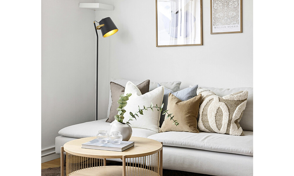 Luminaria de piso para living industrial HF2155 Luminaria De Piso Para Living Industrial Hf2155