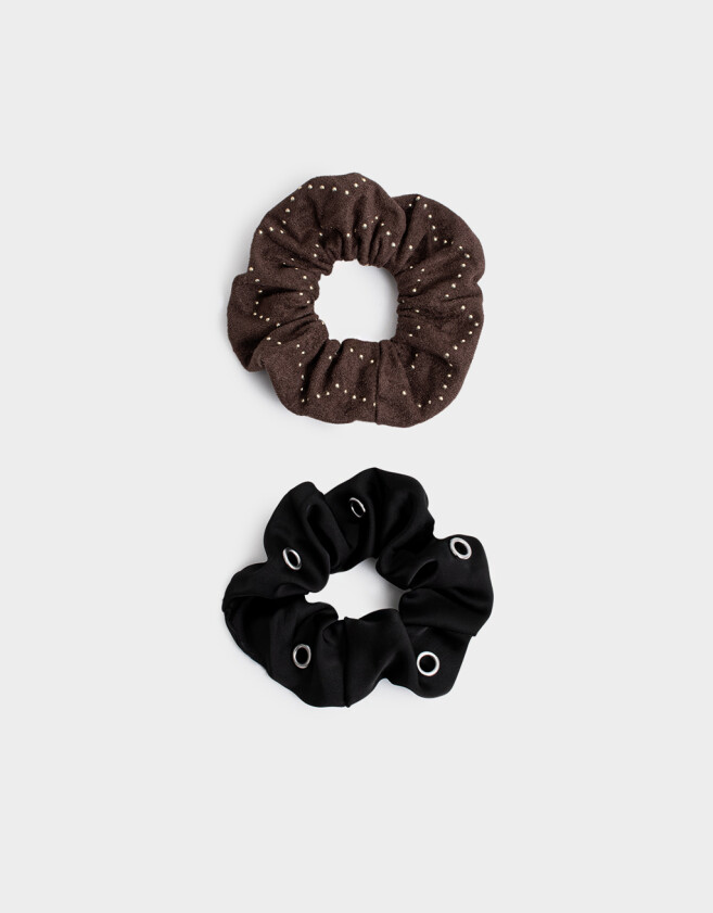 Skunzies Con ojalillos Scrunchie - Combinacion Multicolor