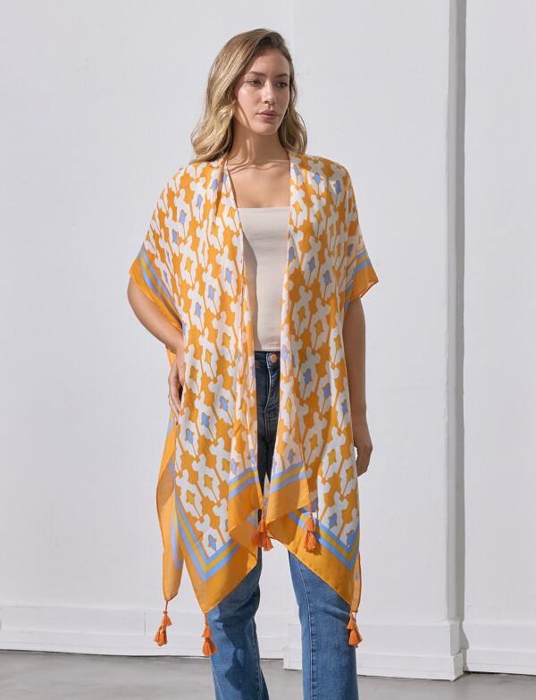 Kimono Printed ANARANJADO/MULTI