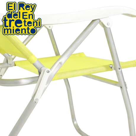 Silla Reposera Reclinable Aluminio 4 Pos 120 kg N1 Amarillo