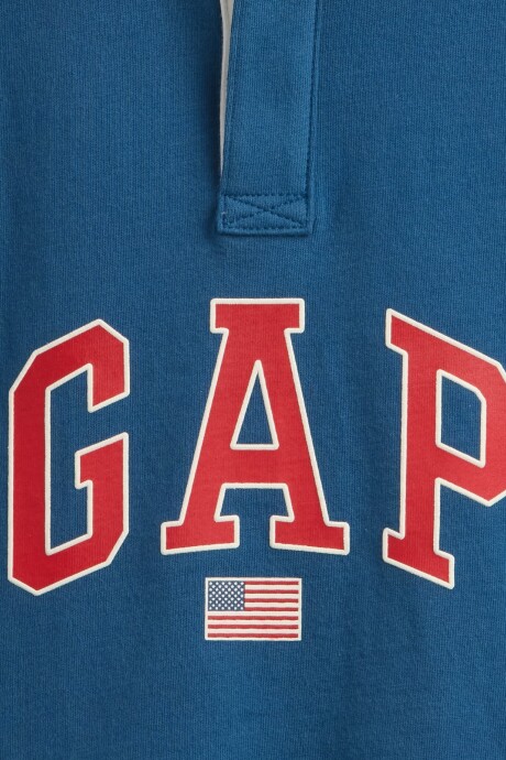 Remera Polo Pique Logo Gap Toddler Niño Aquarius 16-4530 Tcx