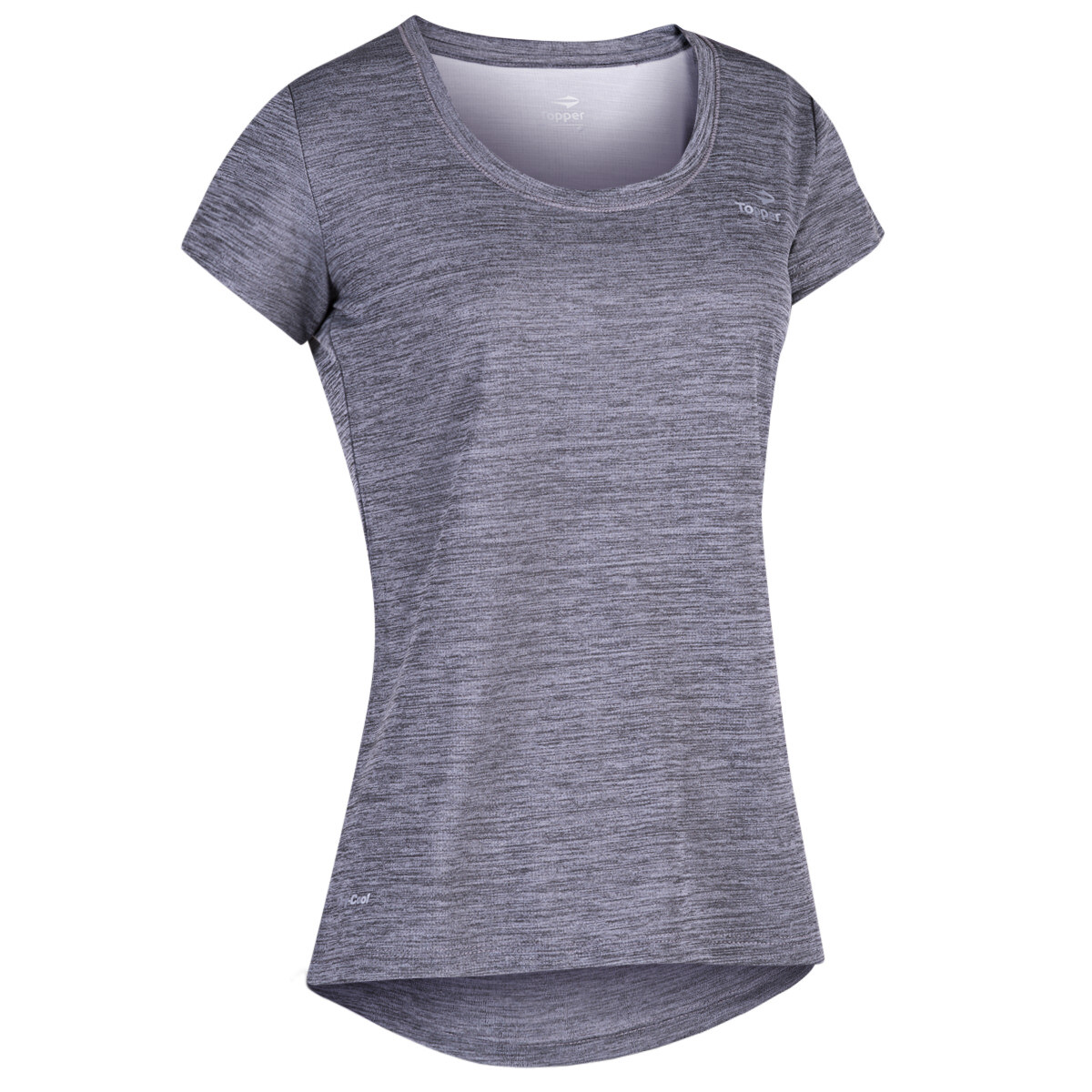 Remera de Mujer Topper Basic Woman - Gris Melange 