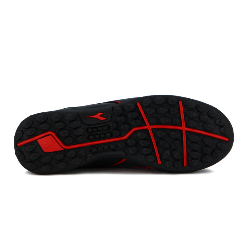 Zapato Fútbol Goal Tf Diadora Teen Negro-rojo