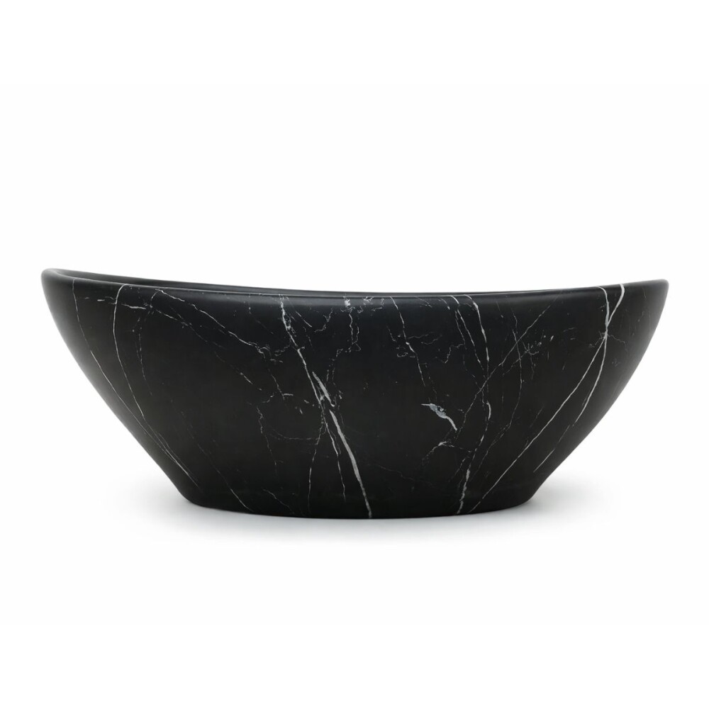 Bacha de apoyo Oval 41x35 cm negra marmolada Dmc Bacha De Apoyo Oval 41x35 Cm Negra Marmolada Dmc