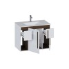Mueble de baño suspendido Anturio Blanco 80cm bacha loza Mueble De Baño Suspendido Anturio Blanco 80cm Bacha Loza