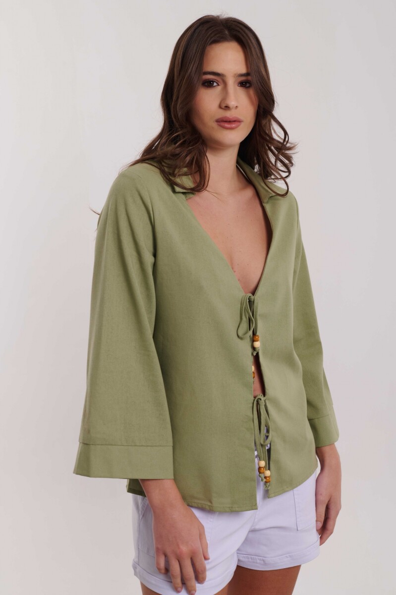 CAMISA AILEN - VERDE MILITAR 