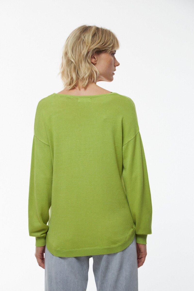 Sweater básico verde manzana