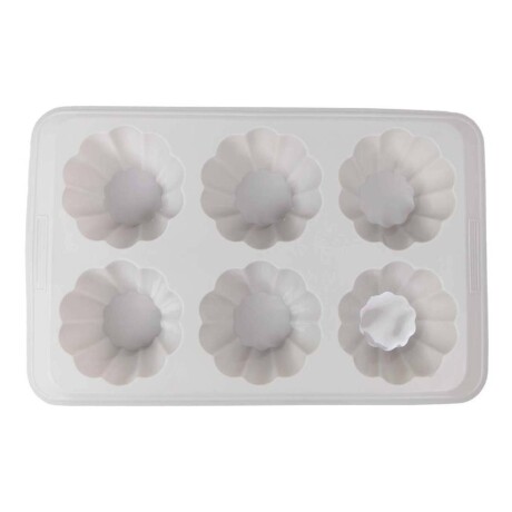 Molde de Silicona para 6 Muffins Cupcakes Antiadherente Gris