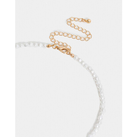 Collar Corto De Perlas Multidijes Dorado